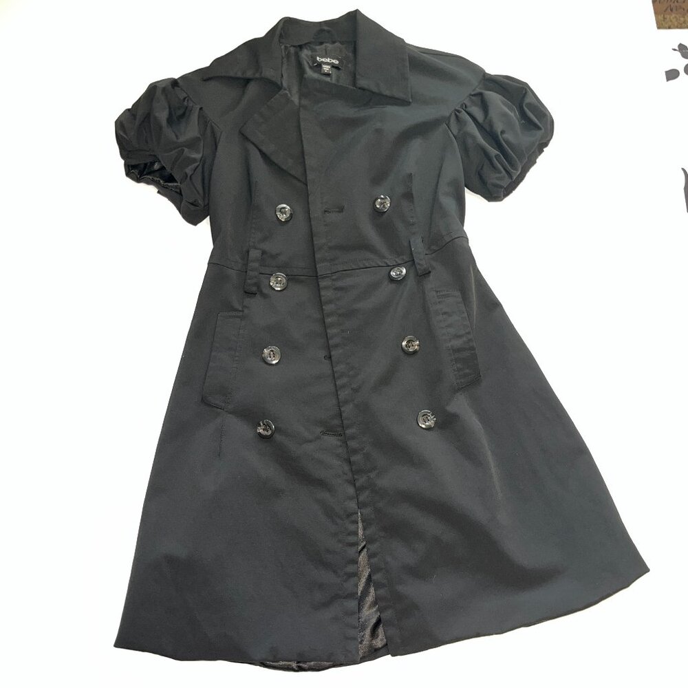 bebe Black Pea Coat S